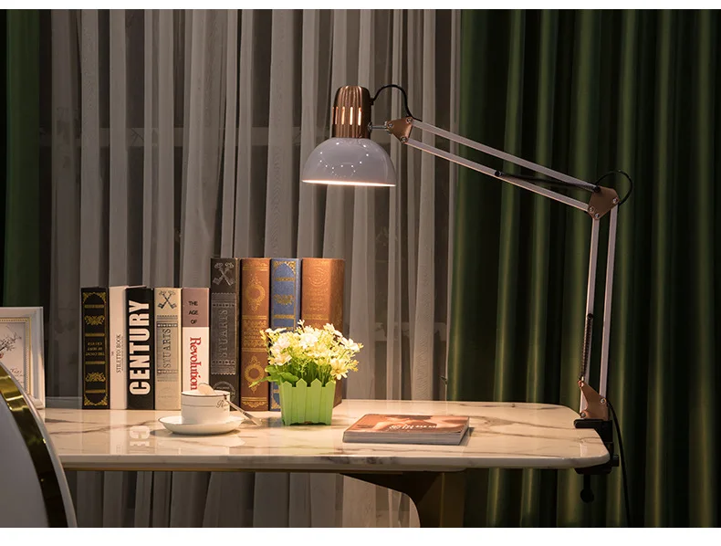 Lampă de birou cu LED-uri de studio Lămpi portabile de epocă cu clemă, carte, citire, pliabil, scriere, corp de iluminat pentru unghii_voghion.com