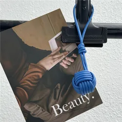 Handmade Luxury PU Leather Weave Ball Pendant - Fashionable Handbag Decoration Wholesale Gift (Blue)
