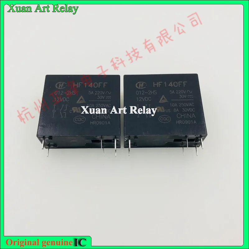 

5pcs/lot 100% original genuine relay:HF140FF-012-2HS 6pins 10A 250VAC Standard type 530MW