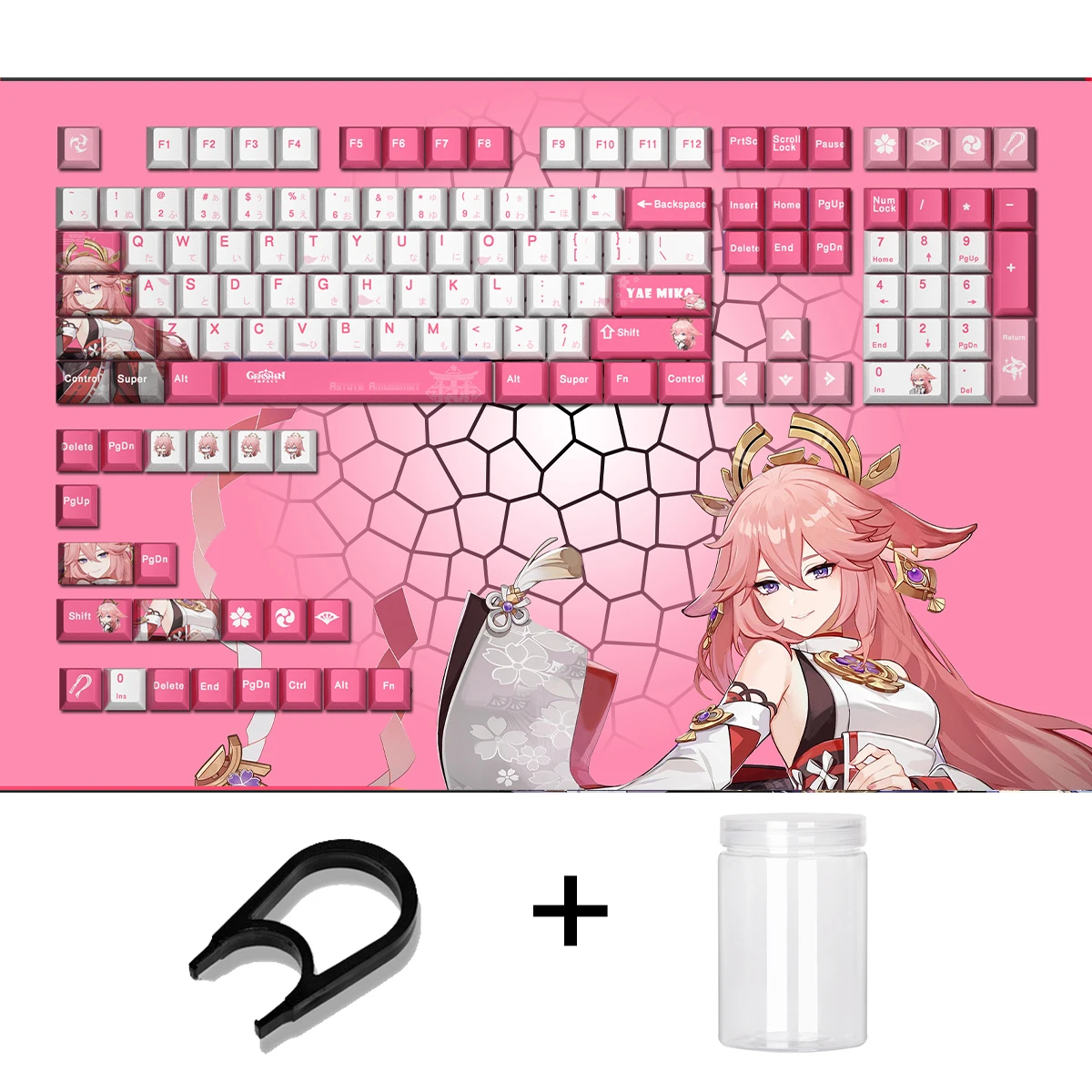 

Игровые колпачки для клавиш Genshin Impact, 128 клавиш, материал PBT, вишневый профиль, персонализированные колпачки для клавиш Cherry для MX Switch, механическая клавиатура