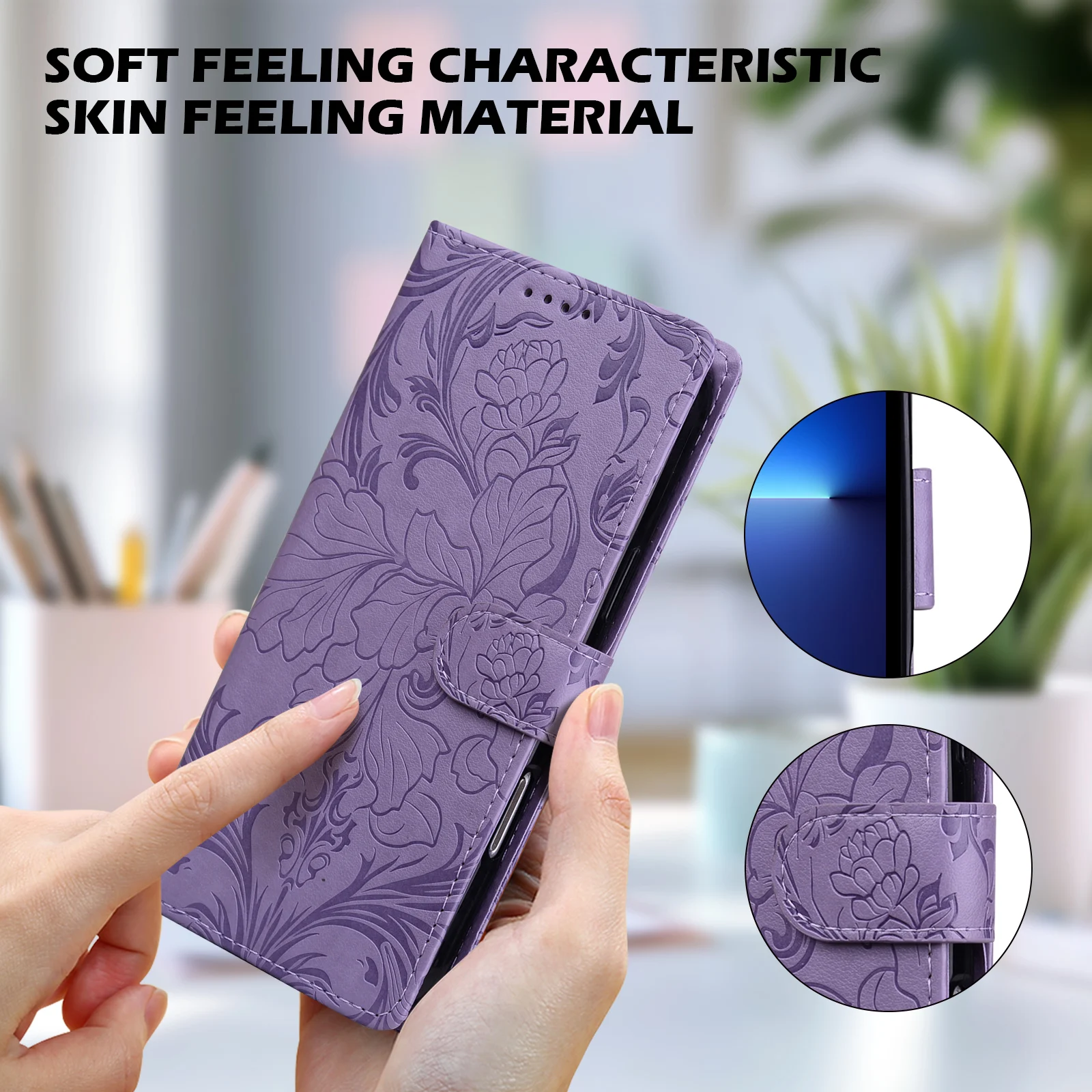 Premium Magnetic Flip Wallet Leather Case - Elegant Protection