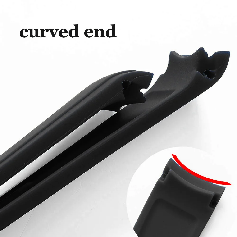 Curved End Silicone Rubber Watch Band Bracelet, 20/22mm