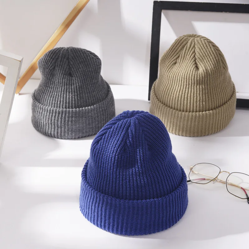 

Женская и мужская вязаная шапка, осенне-зимние эластичные шапочки, облегающие шапки, флуоресцентная шапка, женские шапки, теплая шапка, повседневные Шапки