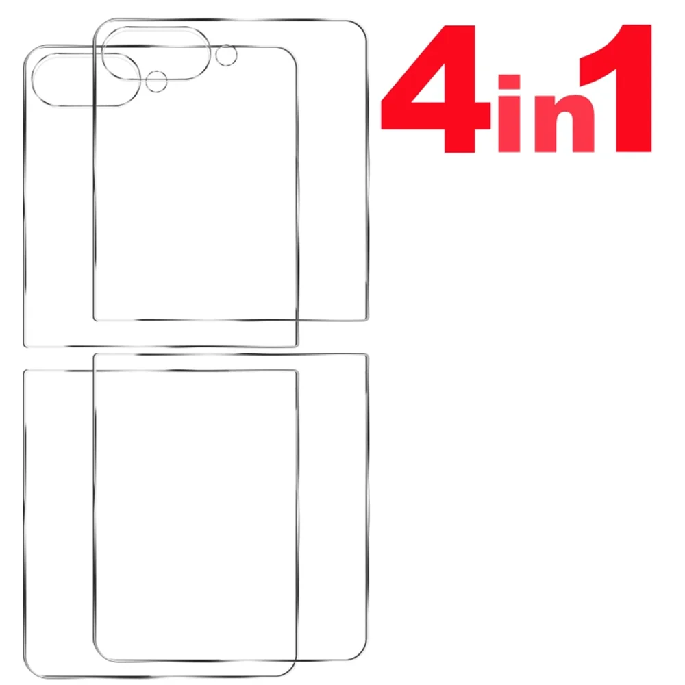 6-in-1 Tempered Glass Screen Protector - Anti-Scratch Protective Clear Outer Film