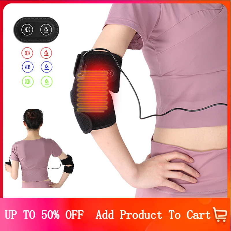 

Electric Heating Elbow Pad Warm Wrap USB Arm Brace Support Therapy for Arthritis Joint Injury Pain Relief Rehabilitation