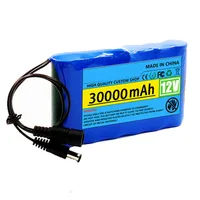 Batterie au lithium aste, moniteur de caméra CCTV, chargeur iss électriques, capacité 12V, 30000mAh, DC 12.6V, 30Ah 4