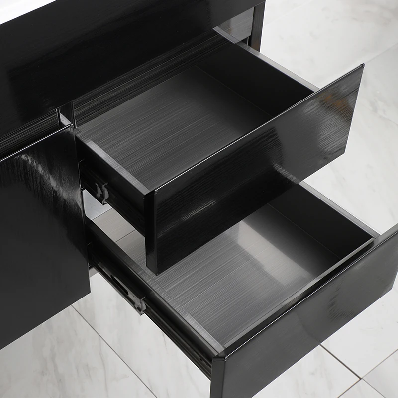 Factory Modern Stainless Steel Small Storage Bathroom Cabinet Black T-5005