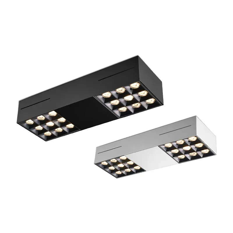 LED 스포트라이트, 천장 표면 장착, 눈부심 방지 천장 조명, 그릴 라이트, 홈 거실, 메인 라이트 다운라이트 없음, 18W