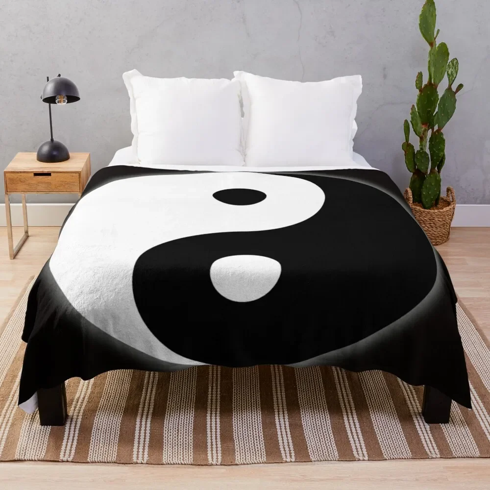 

Ying Yang Taoist symbol Throw Blanket Single Luxury Throw Sleeping Bag Fluffys Large Plaid on the sofa Blankets