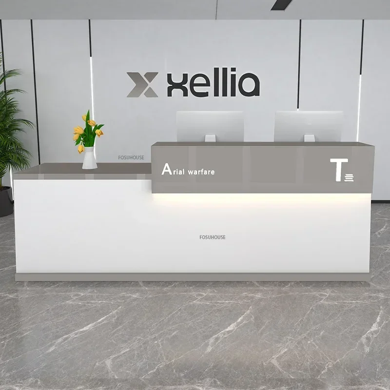 Modern Restaurant Shop Cashier Simple Company Front Desk Reception Desks Hotel Service Counter Beauty Salon Reception Desk Bar X