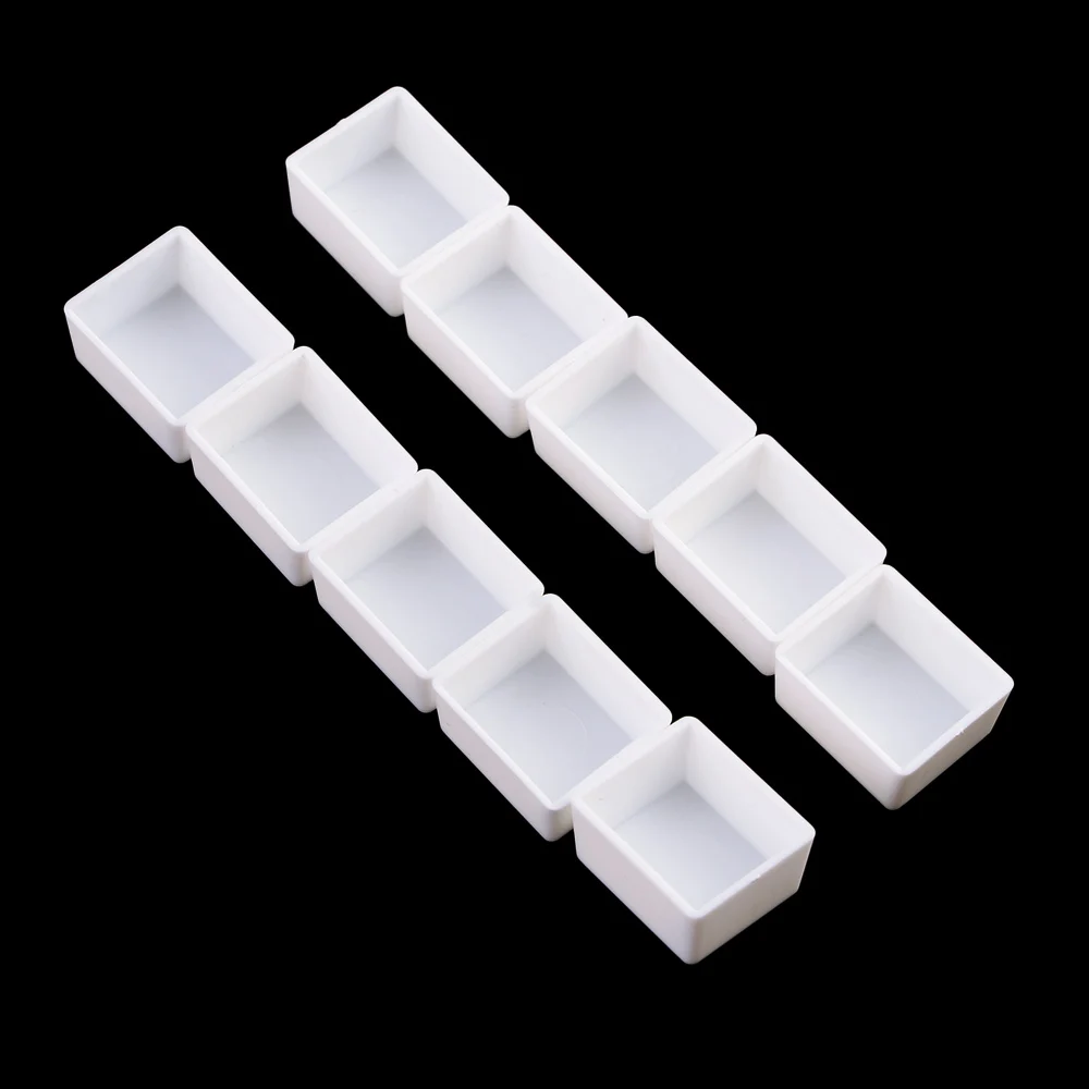 Empty Full/Half Pan White Half Pans Paint Plastic Watercolor Paint Grid Half Pans Artists Palette 6/12/24/36/48pcs Art Supplies plastic paint palette