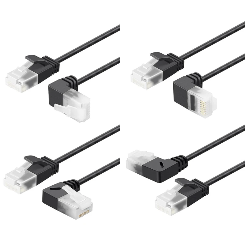

Угловой Ethernet-адаптер вправо/влево/вверх/вниз, расширение RJ45 90 градусов, сетевой разъем Cat6 для компьютеров, ноутбуков,