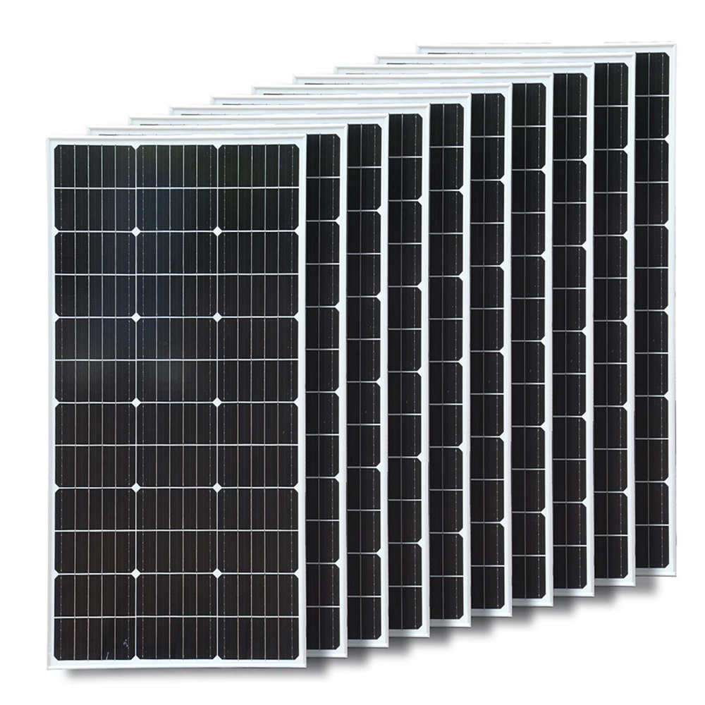 BOGUANG Glass Solar Panel Module Rigid SolarPanel 100W -200W-400W 1000W (1-10 pcs Rigid panel solar ) 18V Photovoltaic charging