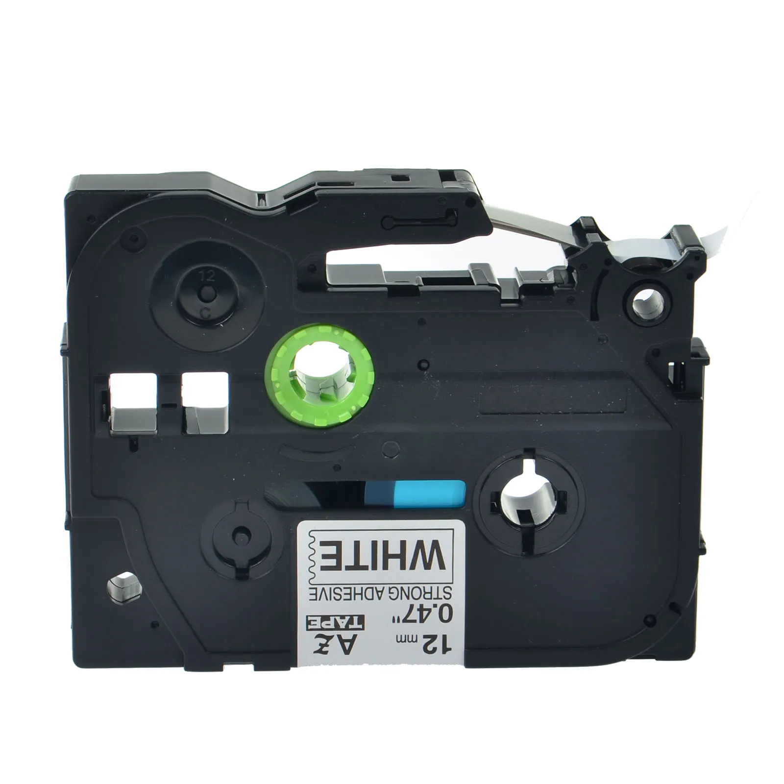 Greencycle 10 Pacote Preto na Fita Adesiva Forte Branca da Etiqueta 12 mm 8m Compatível para o Irmão Tze-s231 tz Tze S231 - Imagem 3