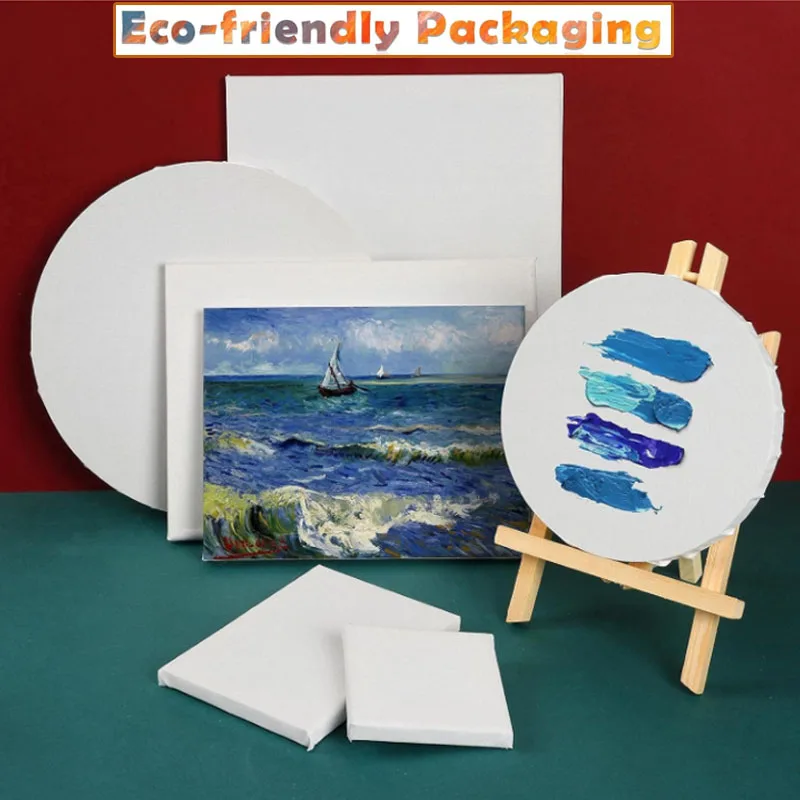 페인팅용 스트레치 캔버스, 프라이밍 화이트 코튼 아티스트, 페인팅용 블랭크 캔버스 보드, 1 개, 5 개, 10 개, 신제품 