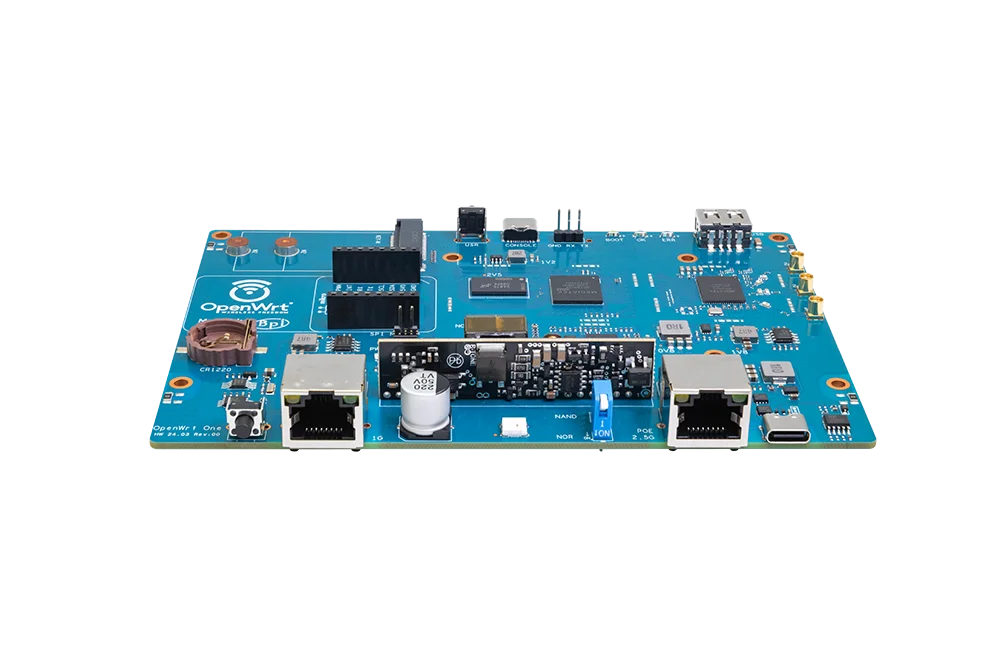 Banana Pi OpenWrt One Open Source Smart Router MediaTek MT7981B Dual-Band WiFi6