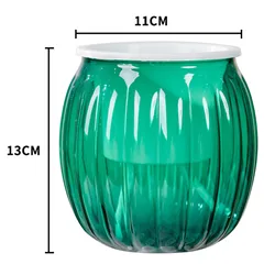 Self - Watering Modern Decorative Planter Pot for Tabletop and Home Decor (Orange)