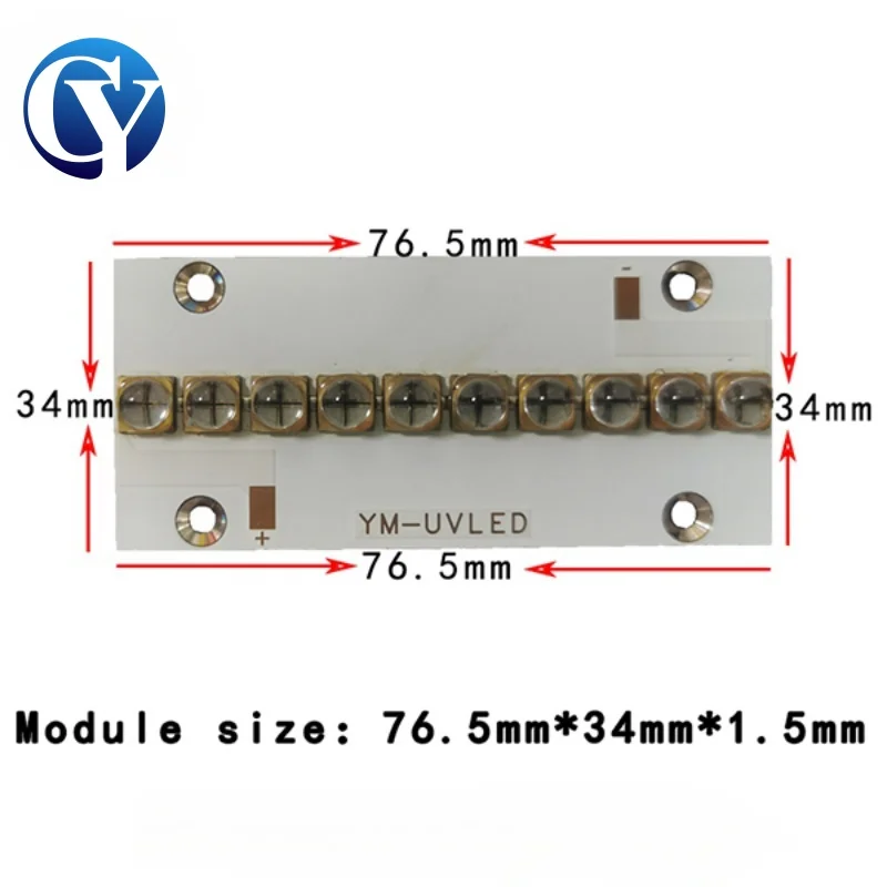 100W UV LED 경화 램프 3535 365nm 385nm 395nm 405nm 프린터용 UV 램프 3D 프린팅 잉크 접착제 경화