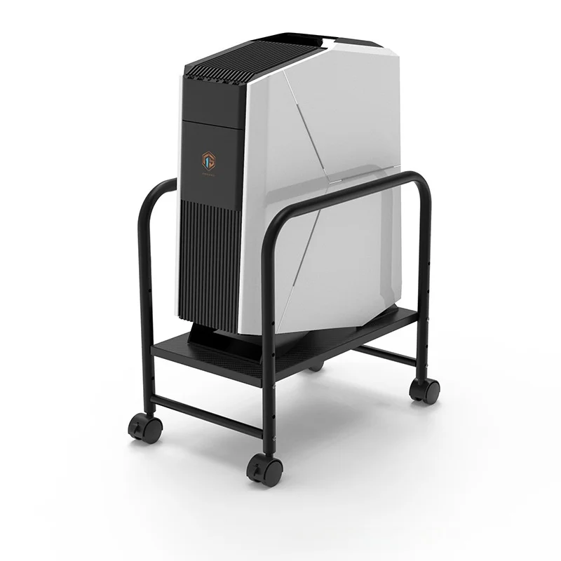 사무실 컴퓨터 메인 호스트 케이스 브래킷 브레이크 열 방출 기능이 있는 다기능 스토리지 랙 컴퓨터 케이스 지원