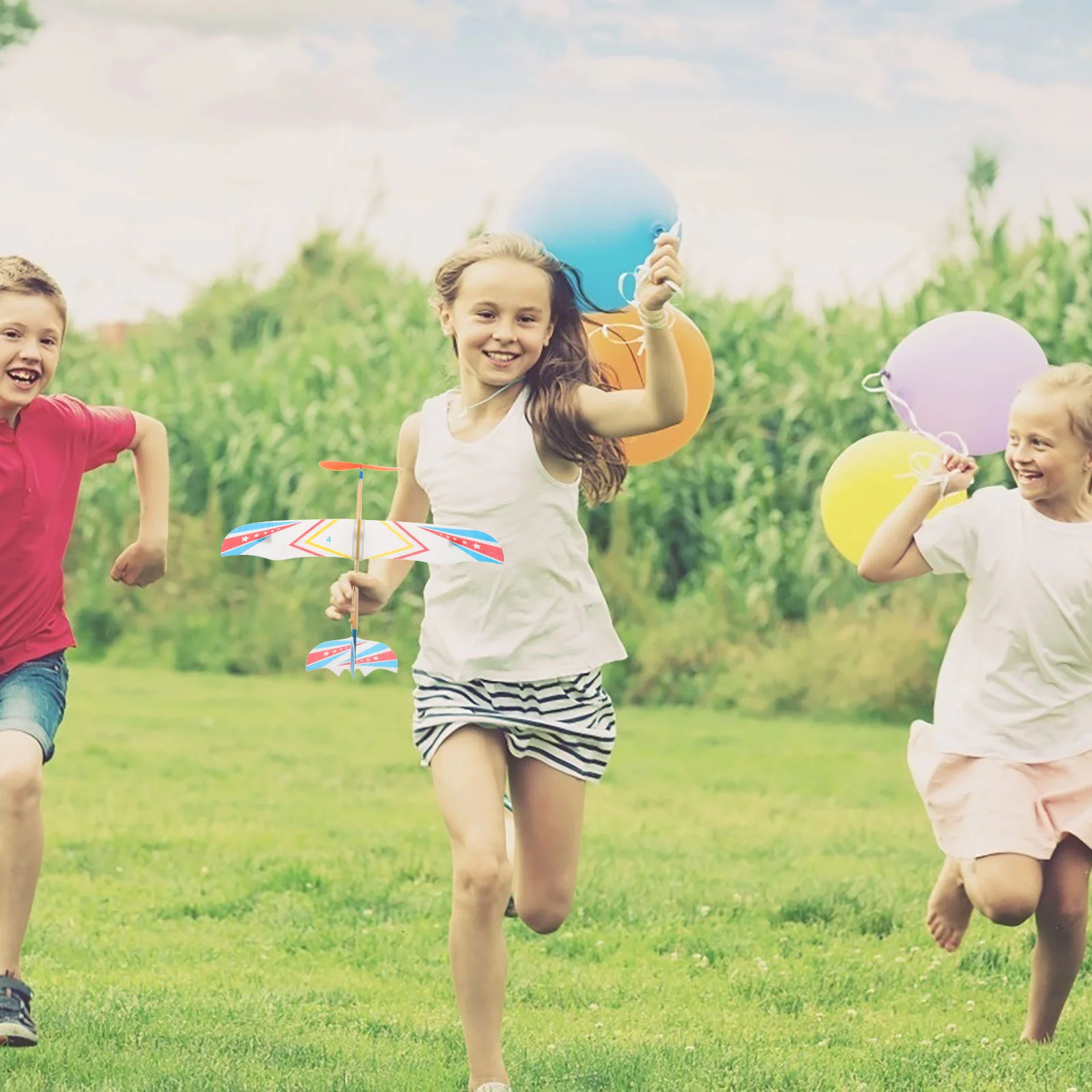 10 Pcs outside Kids Toys Gift Airplane Model Aircraft 4100X3100X1250CM Educational Plaything Assemble Child 6