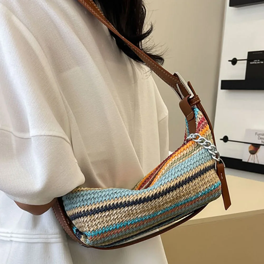 حقيبة كتف عتيقة مع حزام قابل للتعديل للنساء ، حقيب...