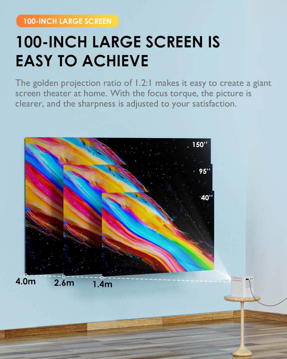 جهاز عرض WUDUNG S30 اندرويد واي فاي