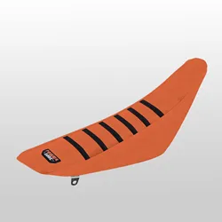 Waterproof Antislip Motorcycle Seat Cover Cushions Set (Orange Black Seat)