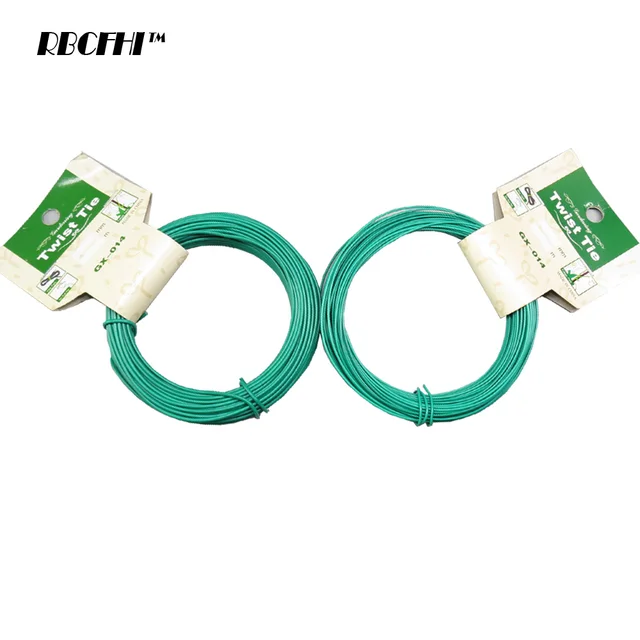 1 Db Kertészeti Kábelkötegek Újrahasznosítható Kerek Vashuzal Csavarkötése A Virágnövények Mászó Szőlőjéhez Multifunkcióval Bevont Rögzítőhúrok - Image 6