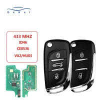 Dahai กุญแจรถสําหรับ Peugeot Partne 107 207 307 307S 308 407 607 สําหรับ Citroen C2 C3 C4 C5 C6 433MHz ถาม FSK 0536 HU83/VA2 ใบมีด