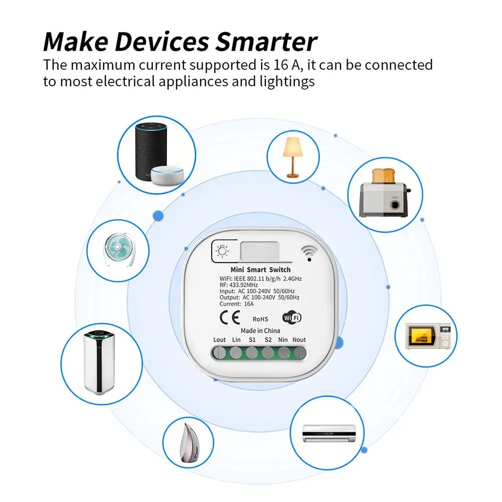 

New 16A Cozylife Smart Switches Wireless Homekit Smart Breaker Voice Remote Control Bluetooth-compatible WiFi Smart Switch