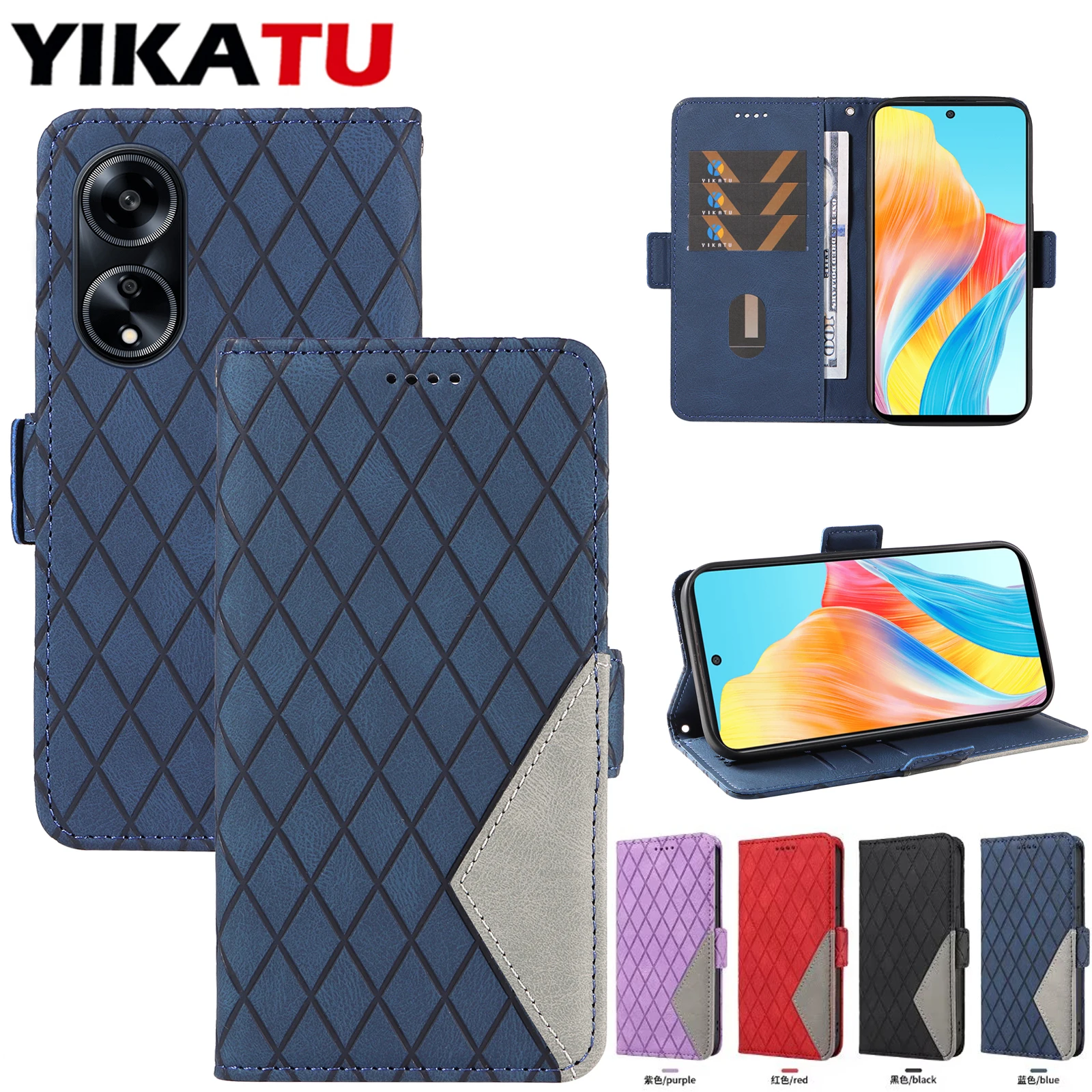 Leather Kickstand Wallet Case - Universal Fit