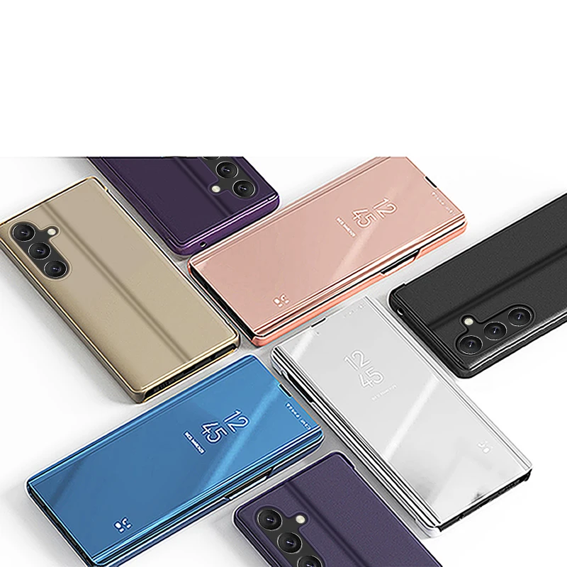 Premium Flip Magnetic Smart Mirror Phone Case - Elegant Protective Cover