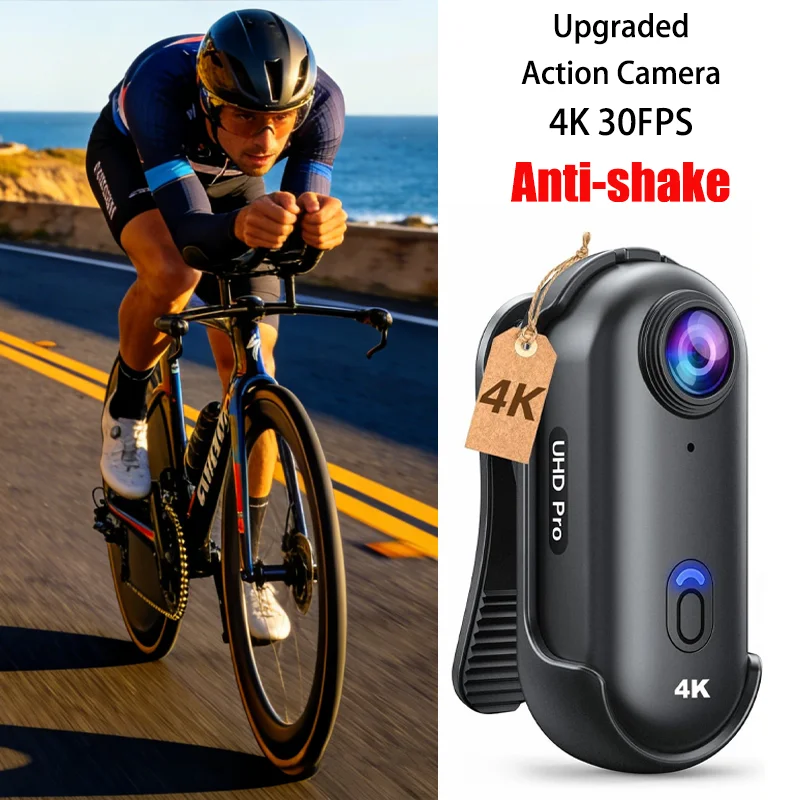 Caméra Action 4K Anti Shake Noir avec Carte TF 32/64/128 Go