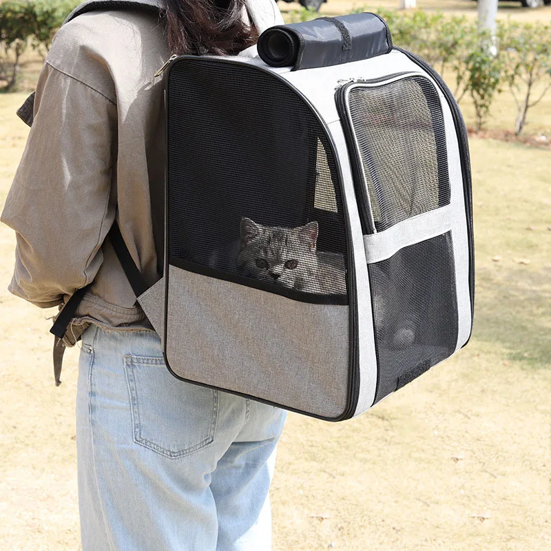Pet Carrier Bag Pet Carrier Backpack Pet Bag Pet Carrier Bag Cat Bag Pets Backpack Outgoing Carry Cats Double Shoulder Travel Breathable Large Capacity Pet Supplies