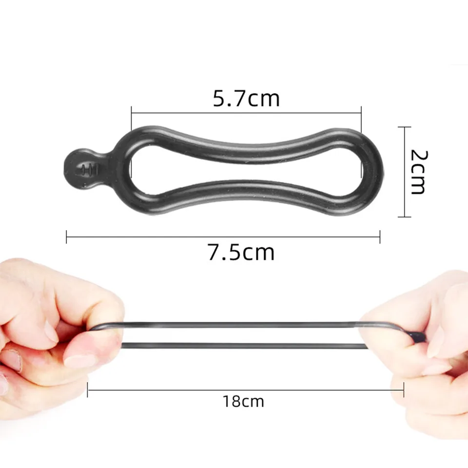 Set di nastri in silicone per bicicletta, anelli in gomma elastici, supporto per il montaggio della torcia, supporto in silicone, adatto per luce