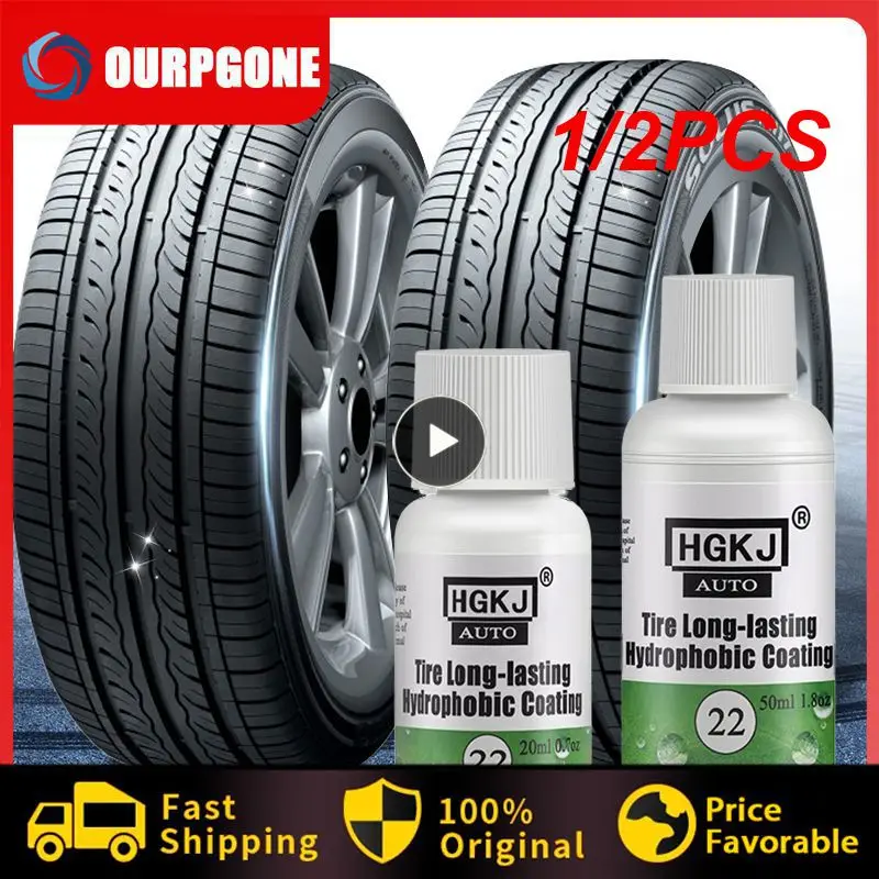 

1/2PCS 20/50ml HGKJ Auto Car Tire Coating Tire Gloss Long-lasting Hydrophobic Coating Tire Polish Tire Shine Tyre Coating TSLM2