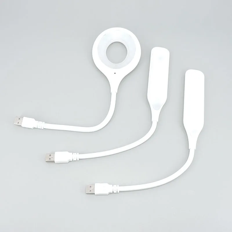 Portable DC USB port Eye Care LED Book Night Light Student mini Reading Lamp Laptop Keyboard PC Lighting Desk Lamp for powerbank