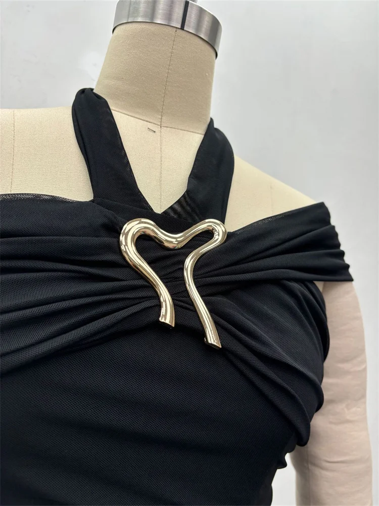 Wmstar Dress Sets Women 2 Piece Outfits Sexy Single Sleeve Top and Skirts Elegant Evening Bandage Women's Clothing Dropshipping