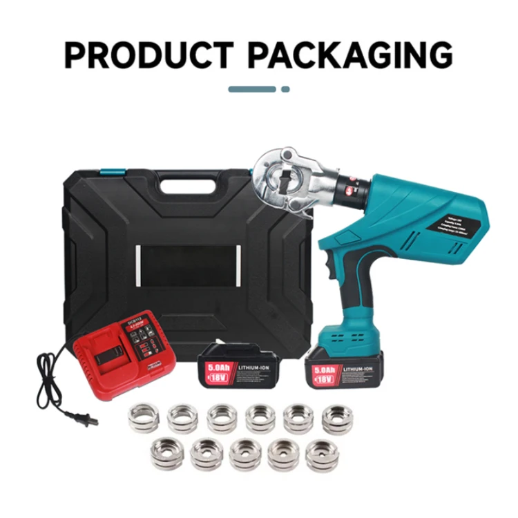 Battery Powered Crimping Tool 16-300mm² 18V 5Ah LED Display 350° Rotating Head M