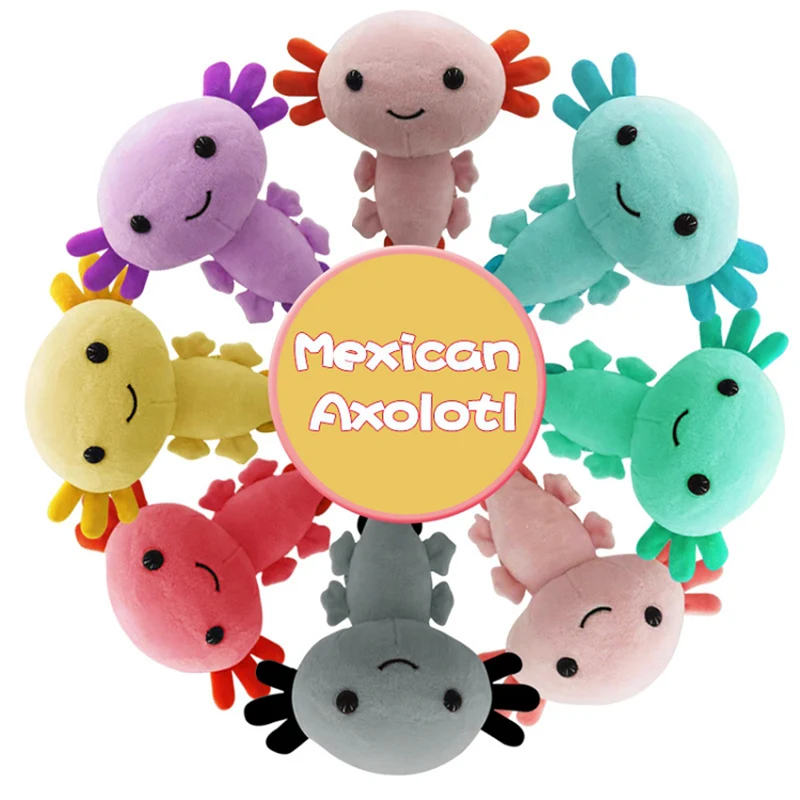 Плюшевые игрушки Axolotl животные Милые кавайные плюшевые куклы саламандра