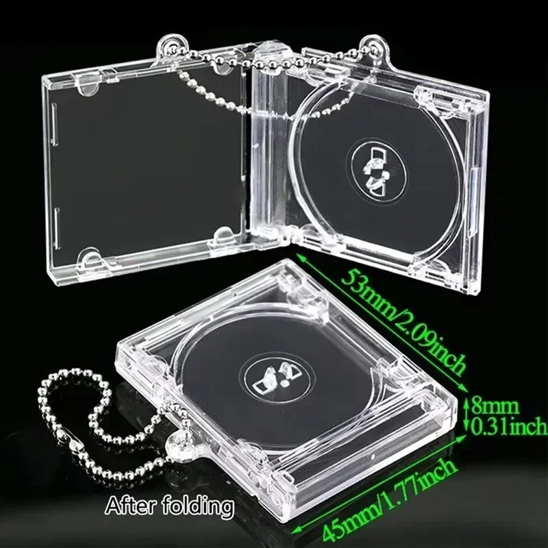 DIY Mini Blank Album Collection Boxes Pendant Key Chains Creative Peripheral Commemorative CD Case Backpack Hanging Decoration