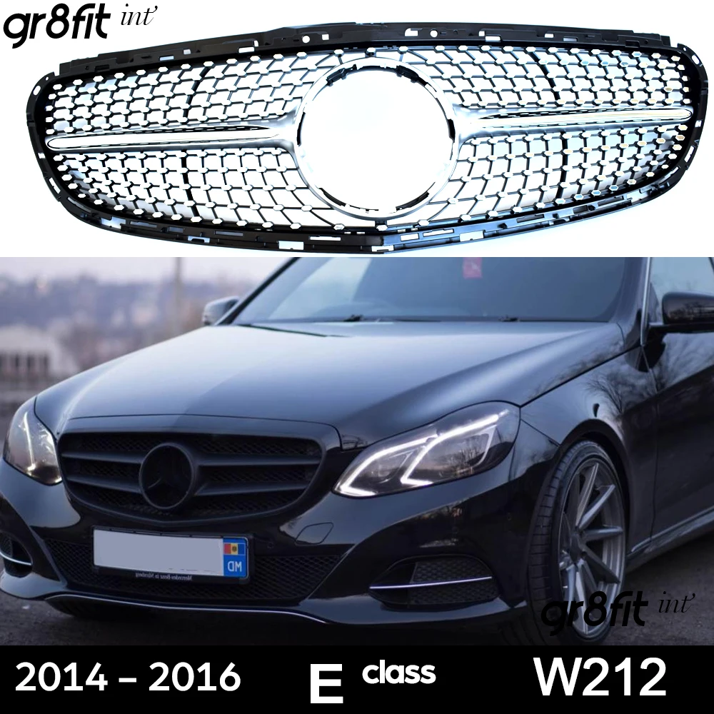 Diamond Grill For Mercedes E Class 4door Sedan (w212) & 5door Esatate (s212) (facelifted) 2014