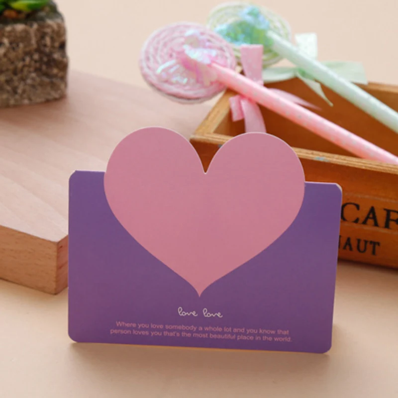 Biglietti Di Auguri Di Amore Del Cuore Rosa Viola Per Il Regalo Del Biglietto Di Auguri Di San Valentino Dell'Amante