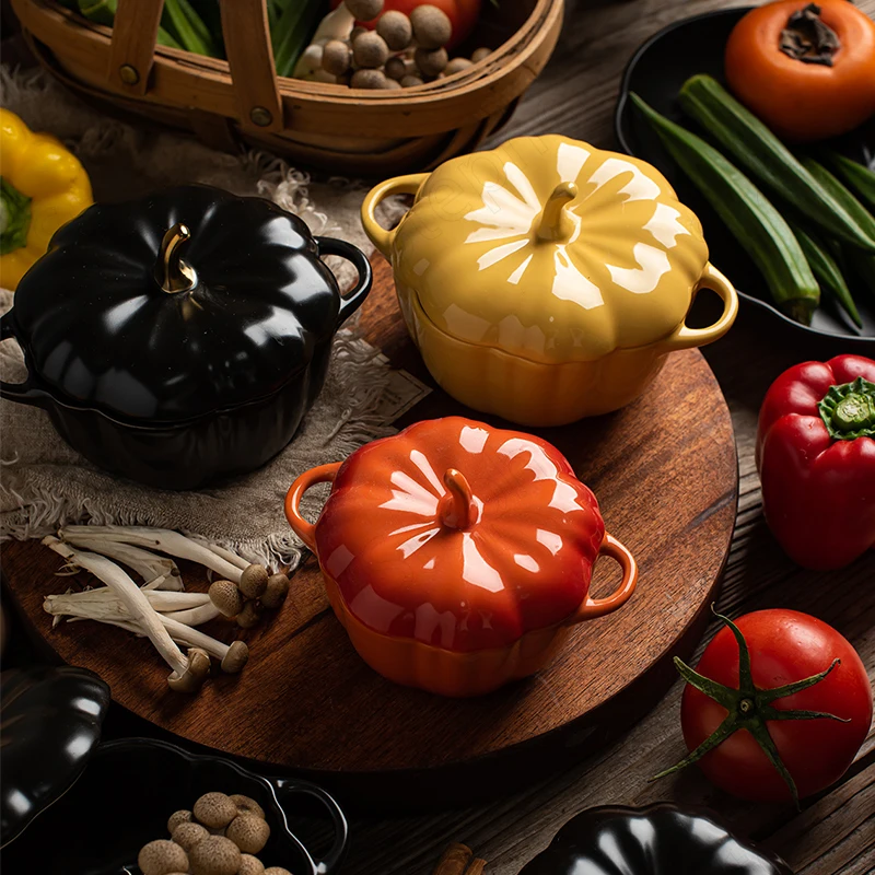 Creative Pumpkin Ceramic Bowls Nordic Modern Bird's Nest Sugar Water