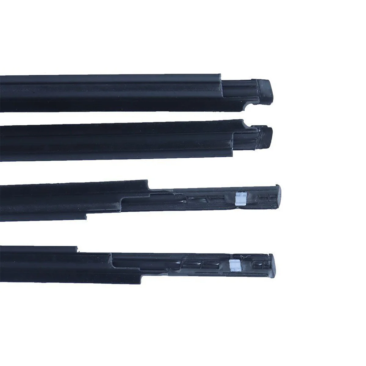 4PCS Window Weatherstrip Molding Car Outer Windows Rubber Waterproof Pressure Strip Sealing Belt For Toyota Yaris Sedan 2007-