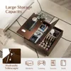 Lift Top Coffee Table with Storage, Mid Century Modern Square Center Table with Hidden Compartment & Storage Shelf for Living Ro 4