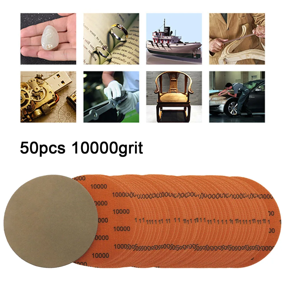

50pcs Sandpaper 5inch 80-3000 Grit Sanding Disc Hook&Loop Wet/Dry Abrasive For Sander Polishing Tools Woodworking Accessories