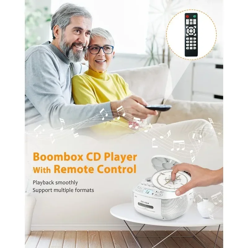 휴대용 음악 플레이어, 지지대 CD 테이프, FM/AM 라디오, USB 재생 오디오, 스피커 내장, 어디서나 가전 제품