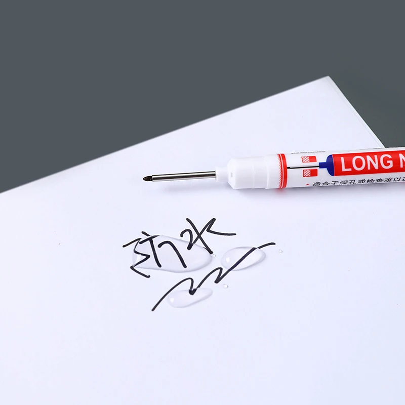 30mm Long Head Markers Waterproof Permanent Construction Deep Hole Marker  Pens Carpenter Pencil Woodworking Marking Pen