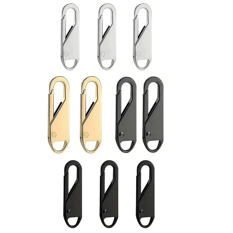 10 adet Fermuar Kaydırıcı Anında Evrensel tamir kiti Değiştirme Kırık Toka Seyahat Çantası Bavul Çadır Sırt Çantası Fermuarlar